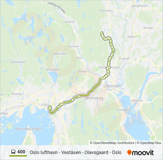 400 Bus Line Map