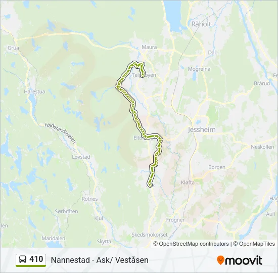 410 Bus Line Map