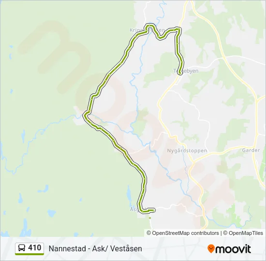 410 Bus Line Map