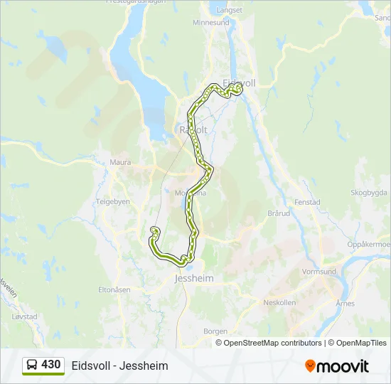 430 Bus Line Map