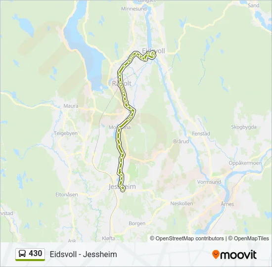 430 Bus Line Map