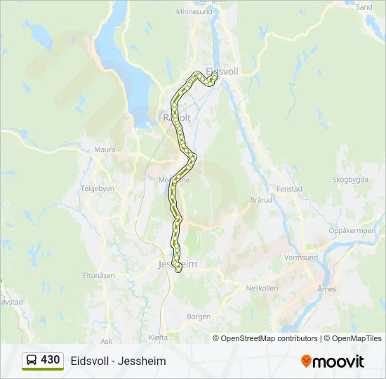 430 Bus Line Map