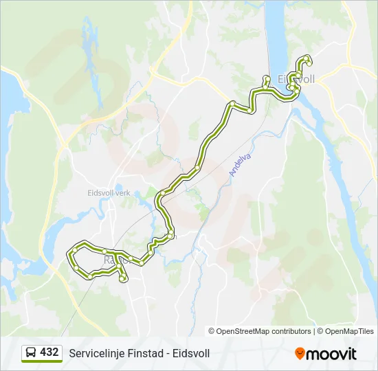 432 Bus Line Map