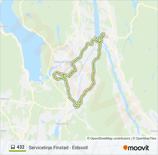 432 Bus Line Map