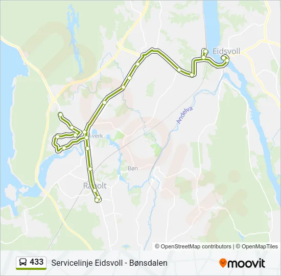 433 Bus Line Map
