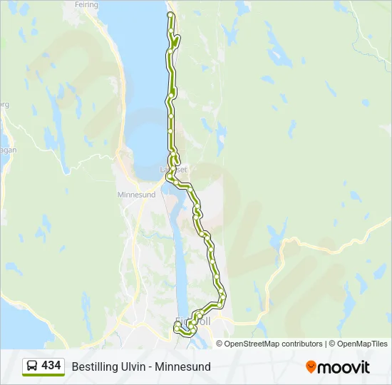 434 Bus Line Map