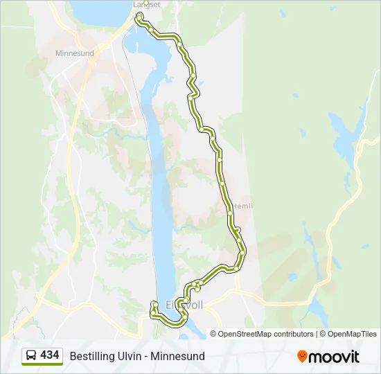 434 Bus Line Map