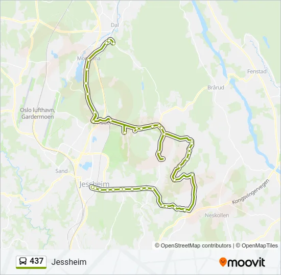 437 Bus Line Map