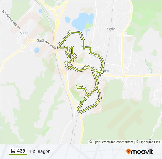 439 Bus Line Map