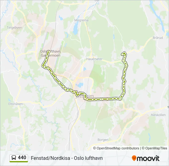 440 Bus Line Map