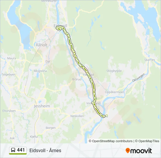 441 Bus Line Map