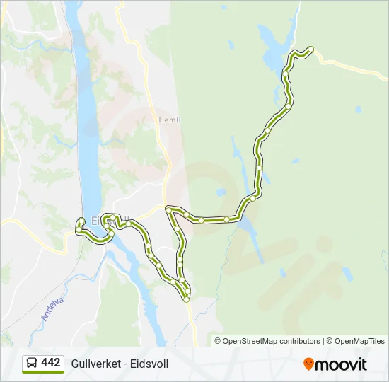 442 Bus Line Map