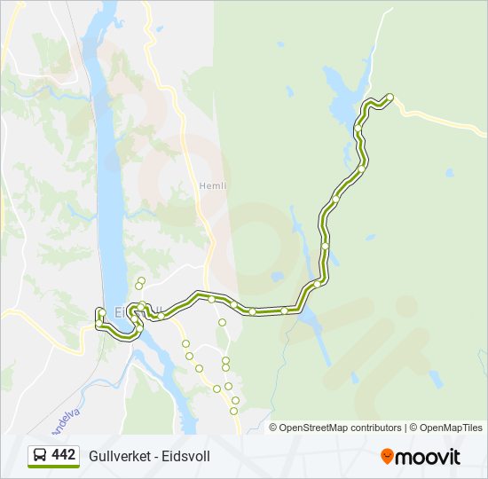 442 bus Line Map