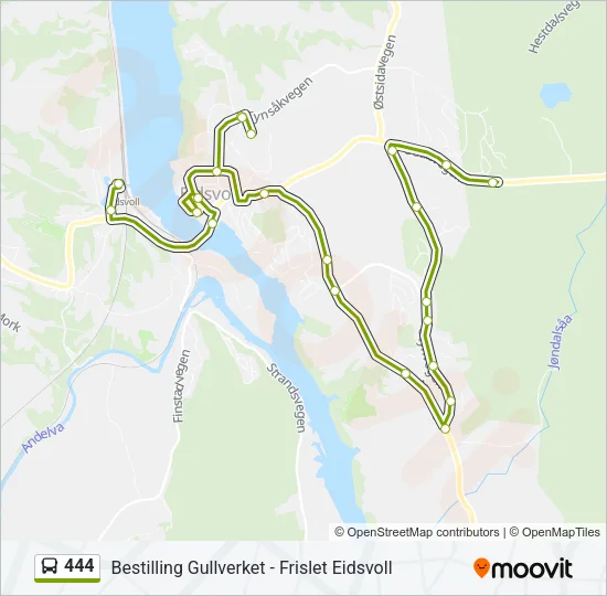 444 Bus Line Map