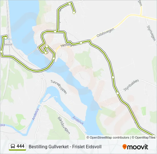 444 Bus Line Map