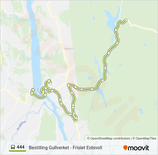 444 Bus Line Map