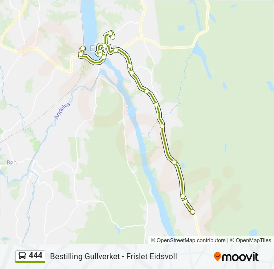 444 Bus Line Map