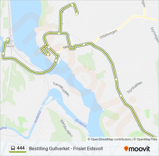 444 Bus Line Map