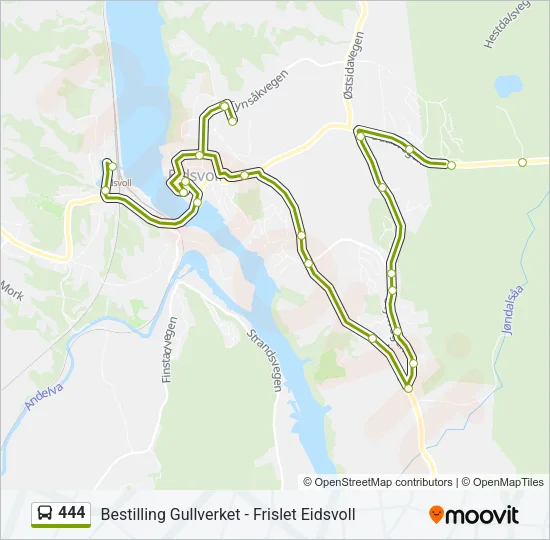 444 Bus Line Map