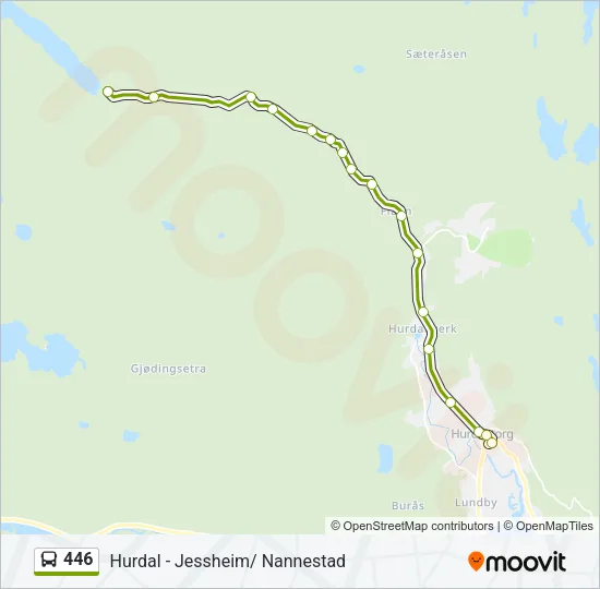 446 Bus Line Map