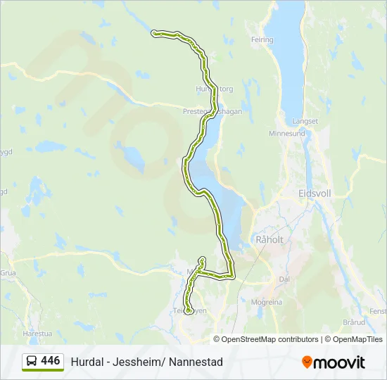 446 Bus Line Map