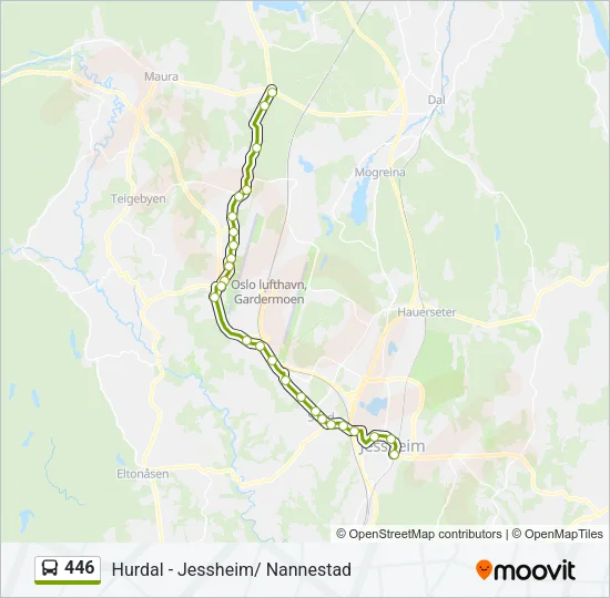 446 Bus Line Map