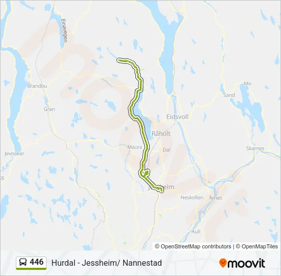 446 Bus Line Map