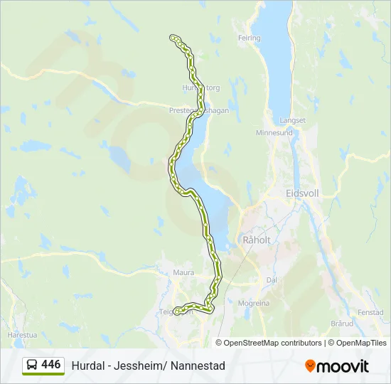 446 Bus Line Map