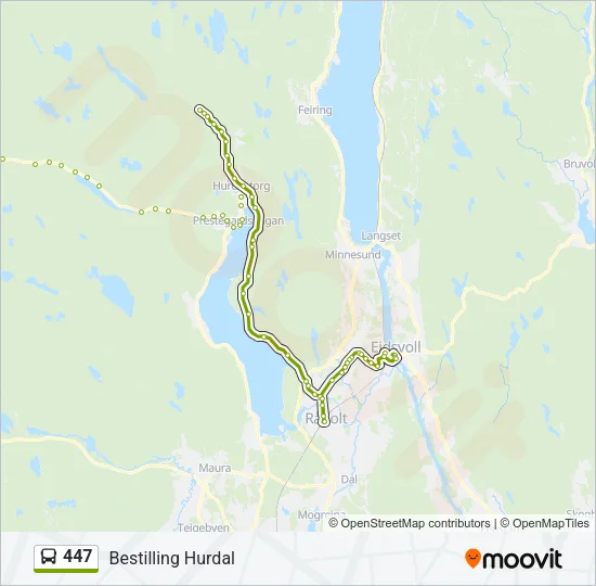 447 Bus Line Map