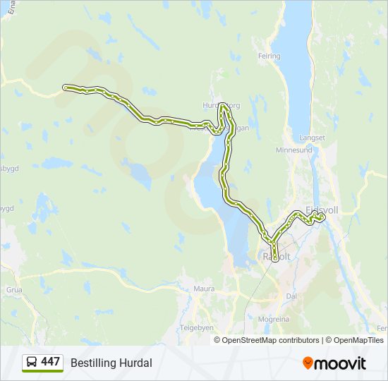 447 bus Line Map