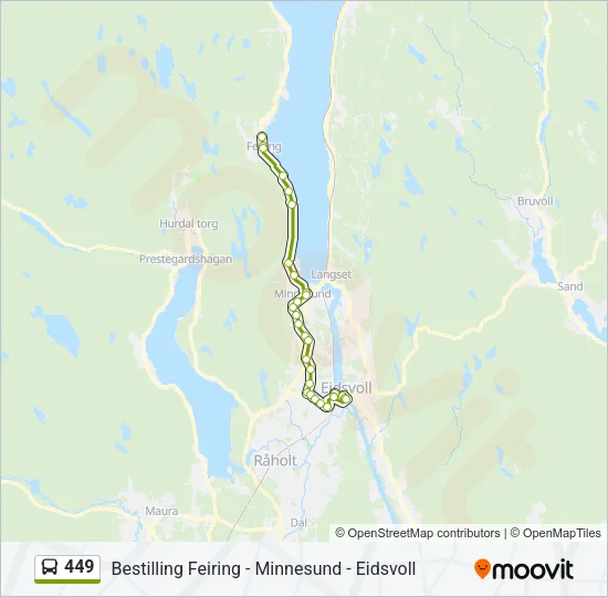 449 Bus Line Map