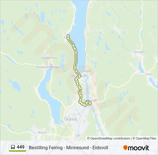 449 Bus Line Map