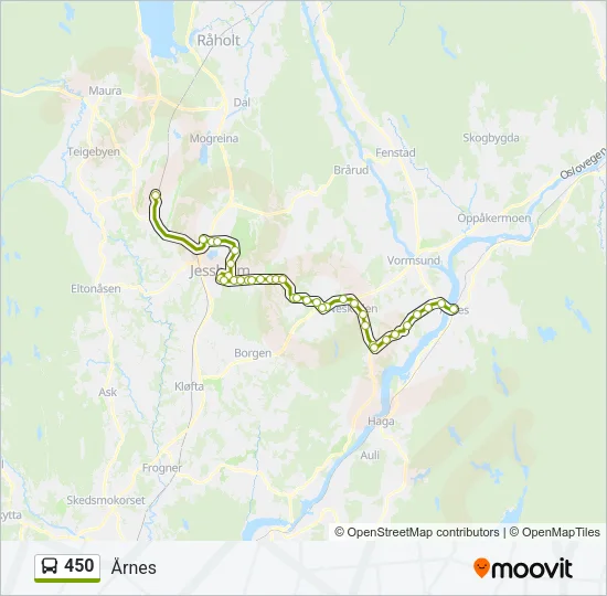 450 Bus Line Map