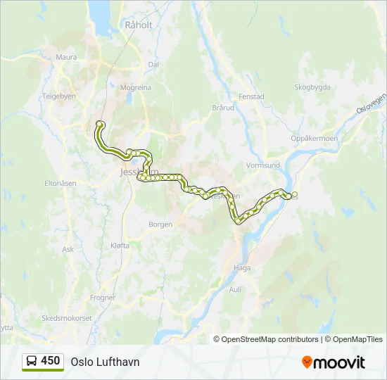 450 Bus Line Map