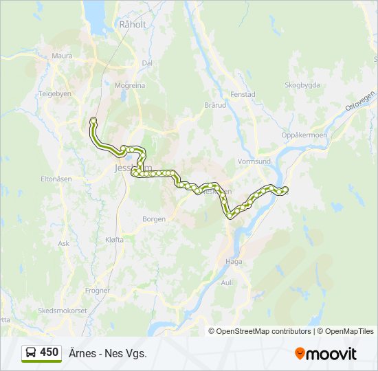 450 bus Line Map