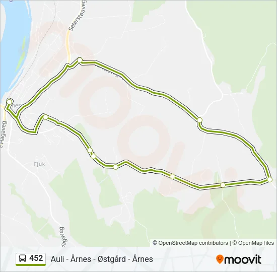 452 Bus Line Map
