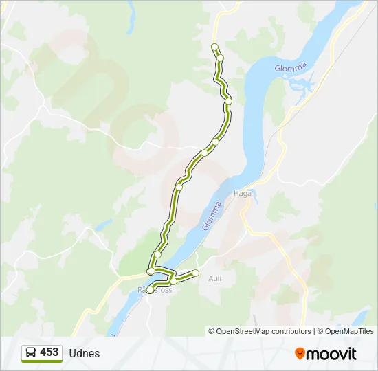453 Bus Line Map