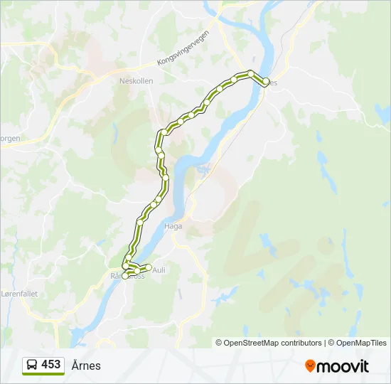 453 Bus Line Map