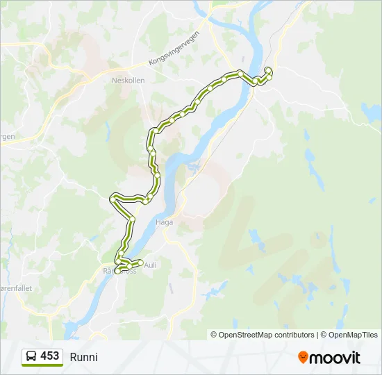 453 Bus Line Map
