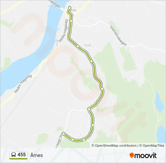 455 Bus Line Map