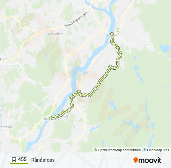 455 Bus Line Map
