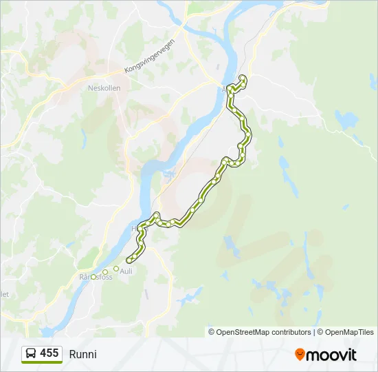 455 Bus Line Map