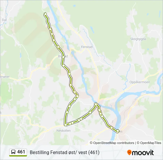 461 Bus Line Map