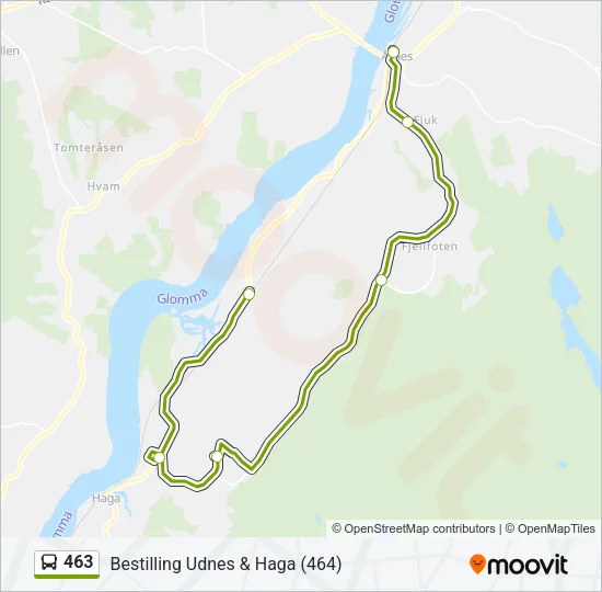 463 Bus Line Map