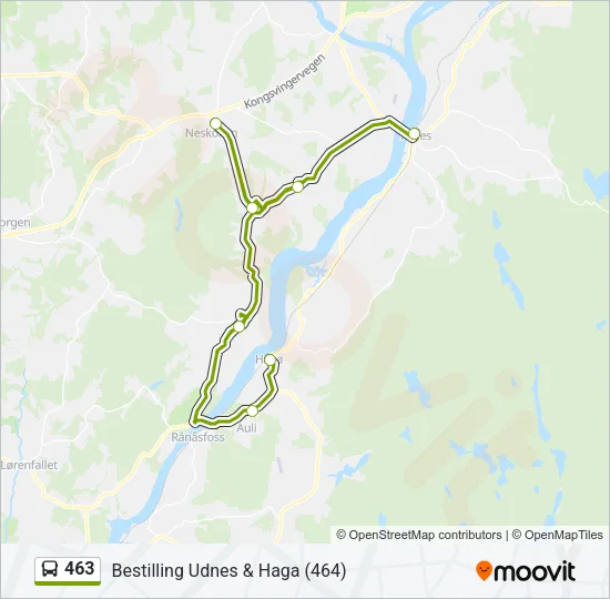 463 Bus Line Map