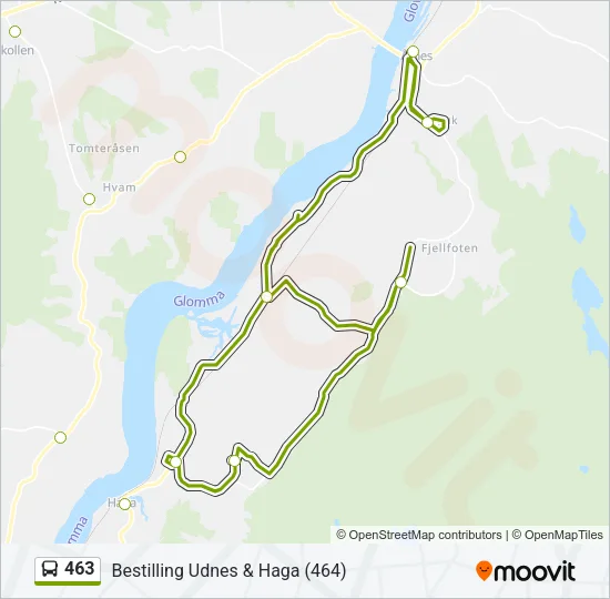 463 Bus Line Map
