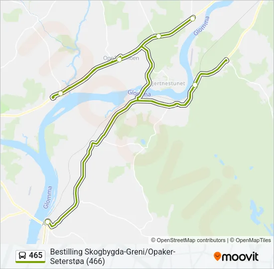 465 Bus Line Map