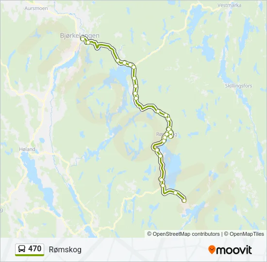 470 buss Linjekart