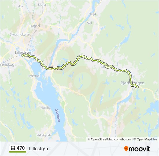 470 Bus Line Map