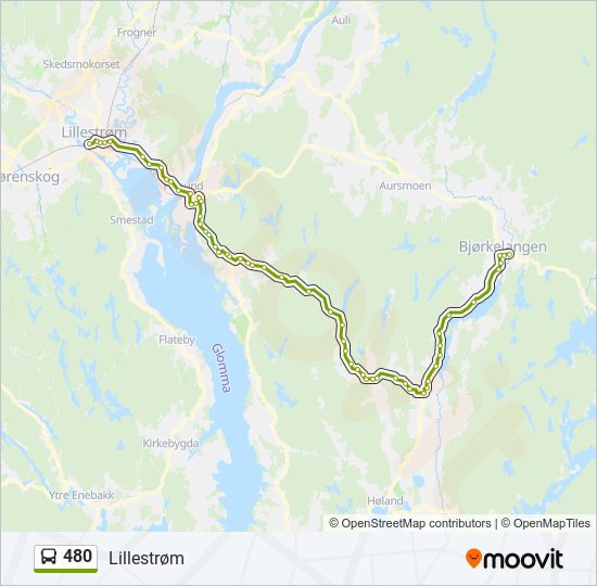 480 bus Line Map